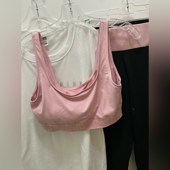 Pink VS Bling Graphic T-Shirt, Bra 
Top & Leggings - Picture 5 of 9